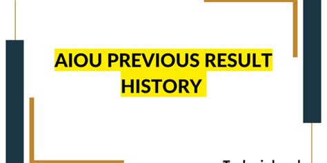AIOU Previous Result History 2024 Check Online.
